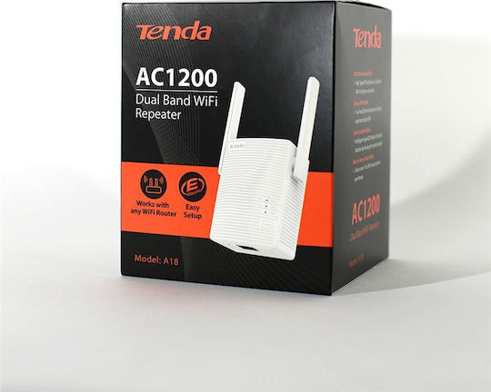 Tenda A18 Extensor Wi-Fi Banda Duală (2.4 și 5GHz) 1200Mbps