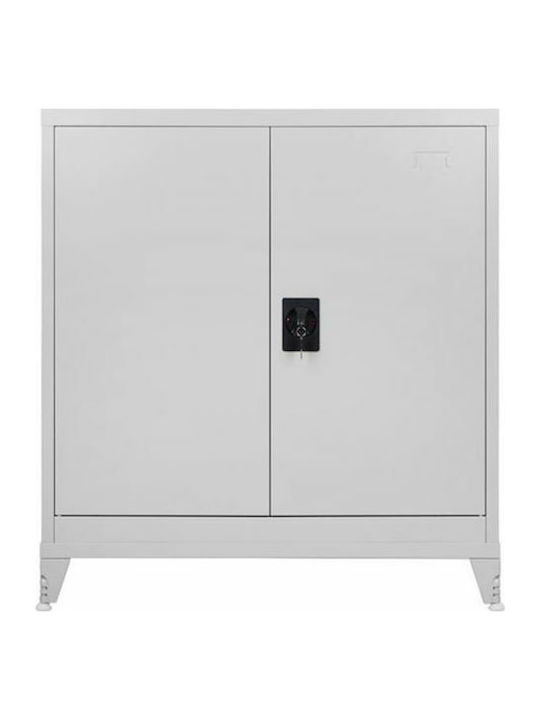 Doppelflügeliger Metallischer Gaalvanisierte Außenschrank mit Verriegelungsfunktion mit 2 Regalen 90x45x101cm