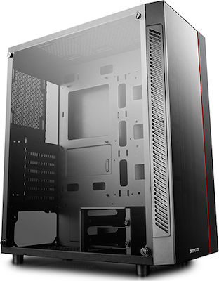 Deepcool Matrexx 55 Gaming Midi Tower Κουτί Υπολογιστή με Πλαϊνό Παράθυρο και RGB Φωτισμό Μαύρο
