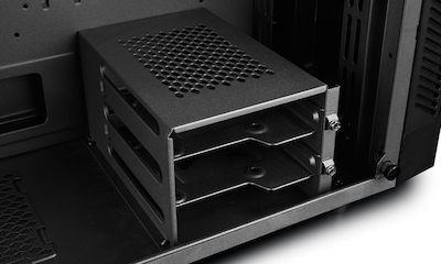 Deepcool Matrexx 55 Gaming Midi Tower Κουτί Υπολογιστή με Πλαϊνό Παράθυρο και RGB Φωτισμό Μαύρο