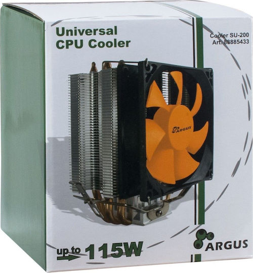 Inter-Tech Argus SU-200 Ψύκτρα Επεξεργαστή για Socket AM4/115x/AM3/AM3+ Πορτοκαλί