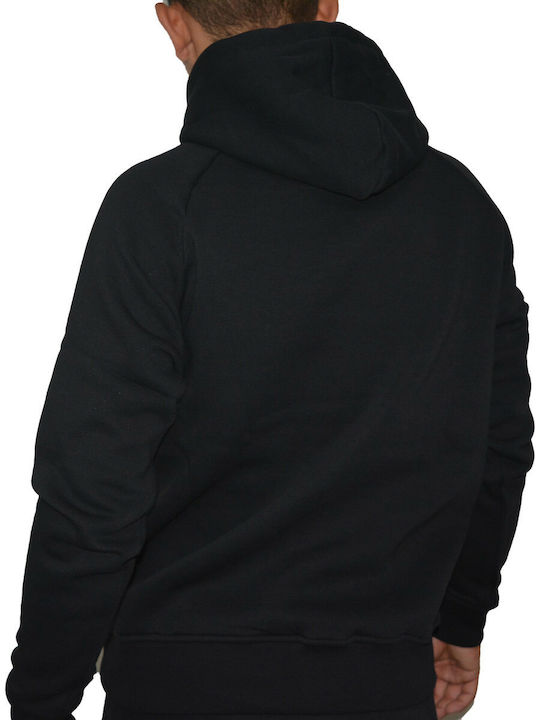 GSA Men's Sweatshirt with Hood and Pockets Jet Black