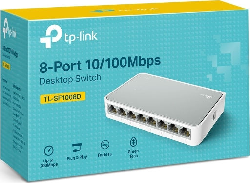 TP-LINK TL-SF1008D v11 Unmanaged L2 Switch με 8 Θύρες Ethernet
