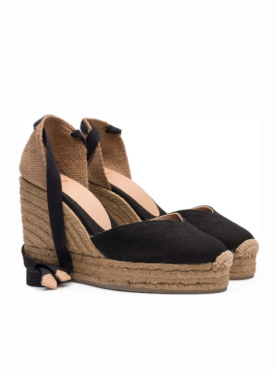 Chiara Women's Fabric Platform Espadrilles Black