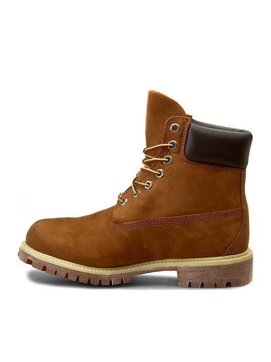 Premium 6inch Leather Brown Combat Boots Waterproof