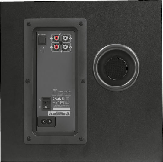 Trust GXT 629 Tytan 2.1 RGB Speaker Set Ηχεία Υπολογιστή 2.1 με RGB Φωτισμό και Ισχύ 60W σε Μαύρο Χρώμα