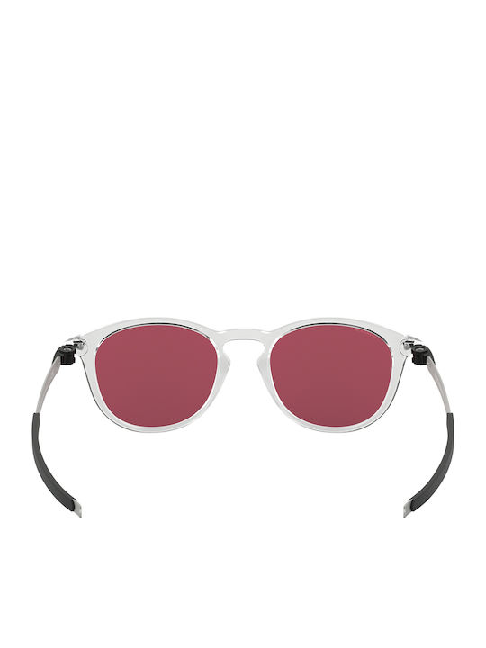 Oakley Pitchman R Men's Sunglasses with Transparent Plastic Frame and Light Blue Mirror Lens OO9439-04