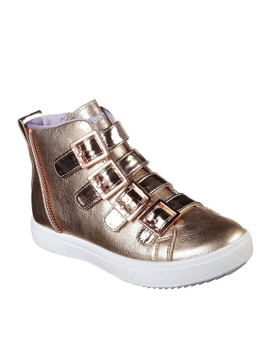 Skechers Shoutouts 2.0 Metallic Magic Παιδικά Μποτάκια με Σκρατς Ροζ