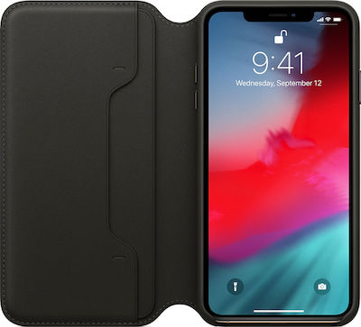Apple Leather Folio Μαύρο (iPhone XS Max)