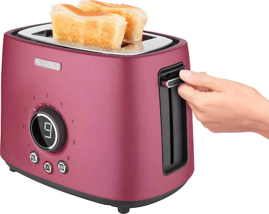 Sencor STS6054RD STS 6054RD Toaster 2 Slots 1000W Pink
