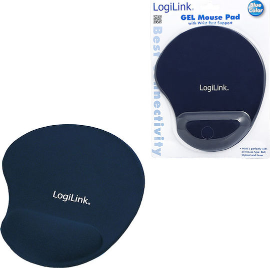 LogiLink GEL Mouse Pad (230mm) με Στήριξη Καρπού Μπλε ID0027B