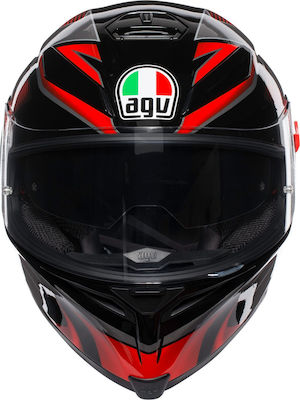 agv helmet black red