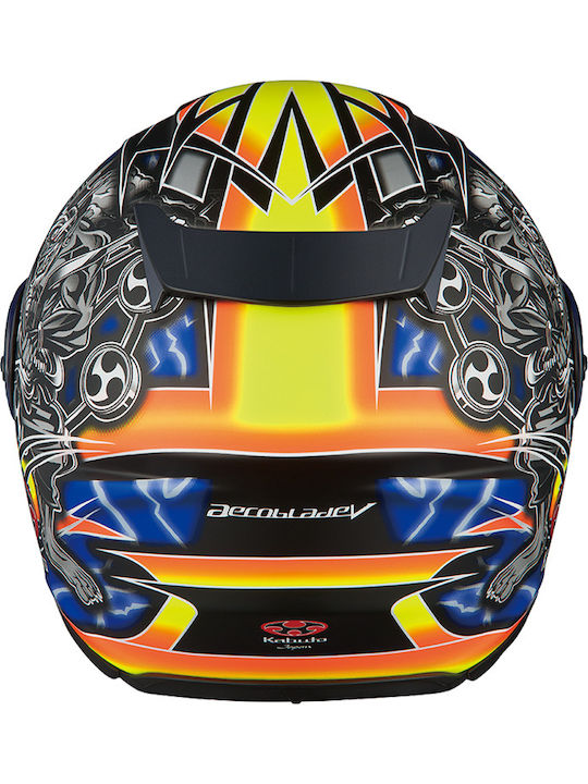 Kabuto Aeroblade V Full Face Helmet Akiyoshi Matt Black/Yellow