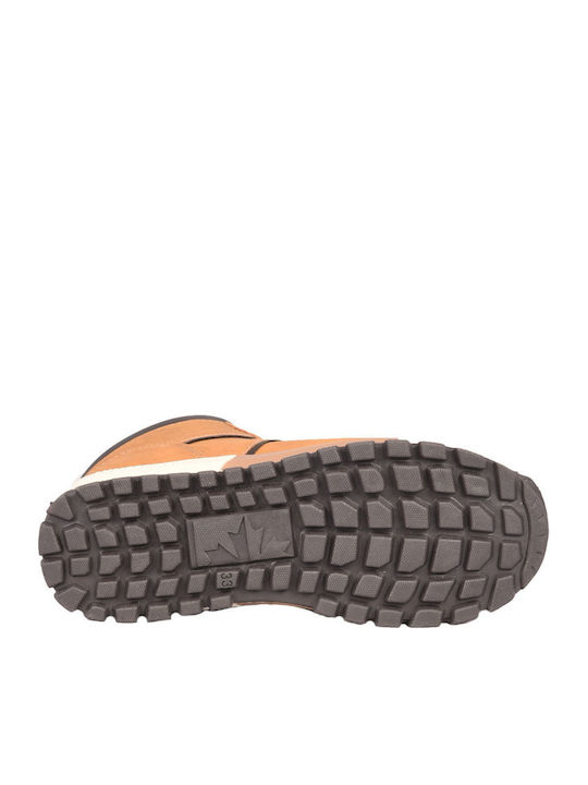 Saturn Leather Kids Boots with Laces Tabac Brown