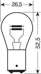 Lampa Lampen Auto P21/5W-BAY15D-1157 12V 21W 2Stück