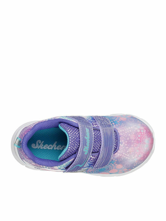 Comfy Flex Dainty Dash Kids Sports Shoes Running with Hoop & Loop Closure Purple