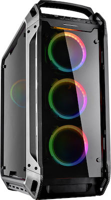 Cougar Panzer EVO RGB Gaming Full Tower Κουτί Υπολογιστή με Πλαϊνό Παράθυρο Ασημί