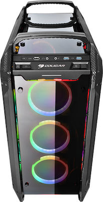 Cougar Panzer EVO RGB Gaming Full Tower Κουτί Υπολογιστή με Πλαϊνό Παράθυρο Ασημί