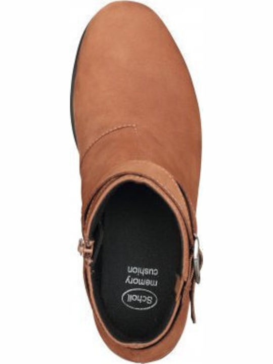 Peyton Leather Women's Ankle Boots Platform Tabac Brown