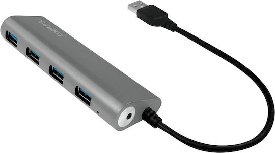 LogiLink USB 3.0 4 Port Hub with USB-A Connection Silver