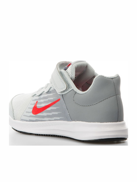 Downshifter Downshifter 8 Kids Sports Shoes Running with Hoop & Loop Closure Platinum / Habanero Red