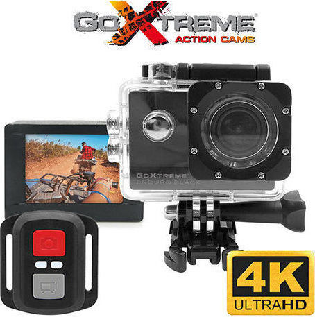EasyPix GoXtreme Enduro Action Camera 4K Ultra HD Υποβρύχια (με Θήκη) με Οθόνη 2" και Wi-Fi Μαύρη