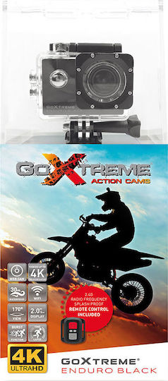 EasyPix GoXtreme Enduro Action Camera 4K Ultra HD Υποβρύχια (με Θήκη) με Οθόνη 2" και Wi-Fi Μαύρη
