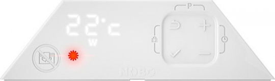 Nobo NTL4T 12 Convector Heater Wall 1250W with Electronic Thermostat 92.5x40cm White