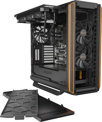 Be Quiet Silent Base 801 Gaming Midi Tower Κουτί Υπολογιστή με Πλαϊνό Παράθυρο Πορτοκαλί