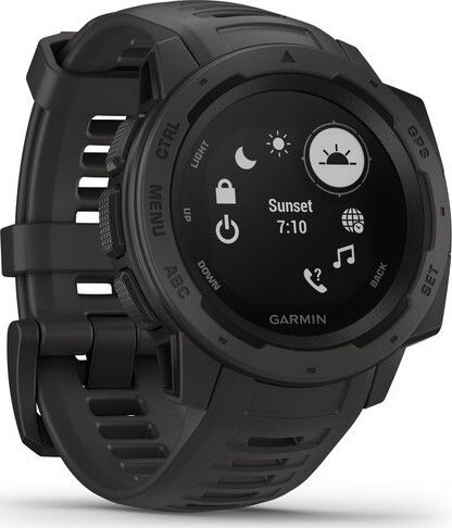 Garmin Instinct 45mm Αδιάβροχο Smartwatch με Παλμογράφο (Graphite)