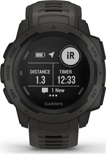 Garmin Instinct 45mm Αδιάβροχο Smartwatch με Παλμογράφο (Graphite)