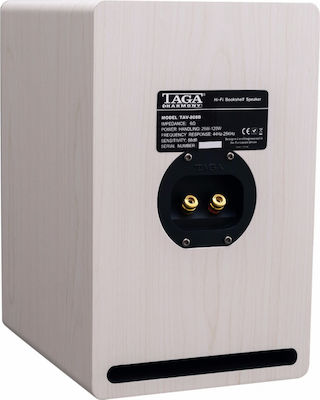 Taga Harmony TAV-808B Ζεύγος Ηχείων Hi-Fi Βιβλιοθήκης 90W 2 Δρόμων Π20xΒ26xΥ32εκ. Βελανιδιά / Λευκά