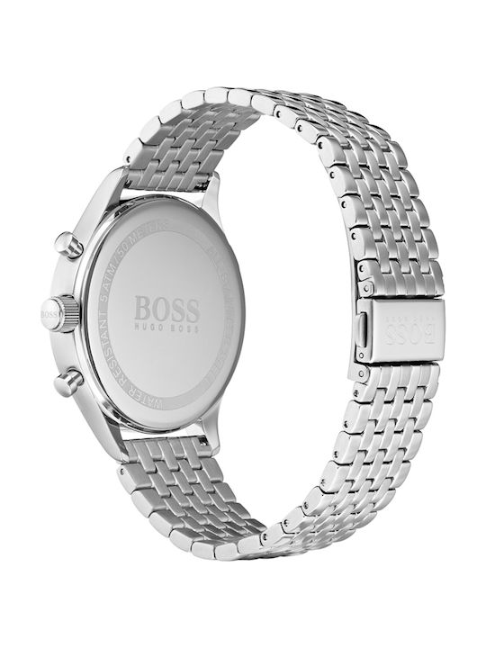 Hugo Boss Companion Ceas Cronograf Baterie cu Argintiu Brățară metalică