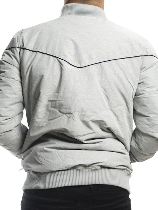 Basehit Men's Bomber Jacket Waterproof Gray