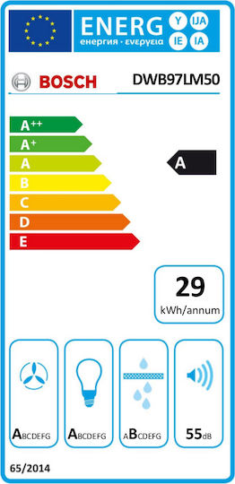 Bosch Απορροφητήρας Καμινάδα 90cm Inox