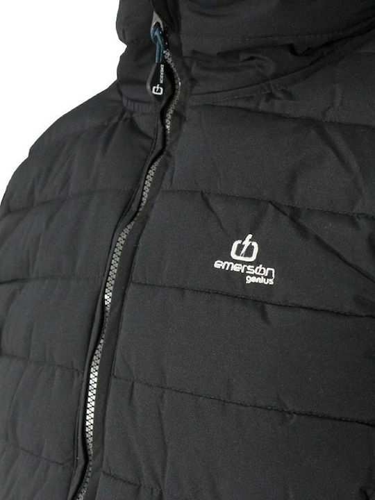 Emerson Men's Winter Puffer Jacket Waterproof Black