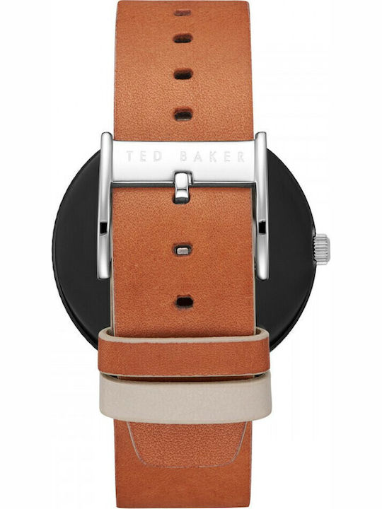 Ted Baker Josh Herrenuhr 40mm Chronograph Batterie mit Braun Lederarmband
