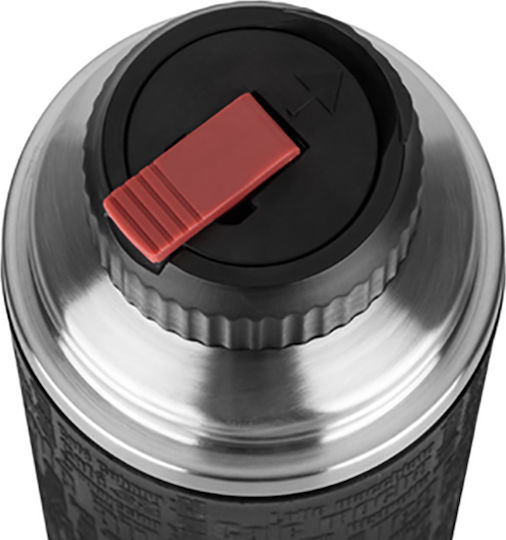 Tefal Senator Flask Μπουκάλι Θερμός Ανοξείδωτο BPA Free 500ml Μαύρο με Καπάκι-Κύπελλο