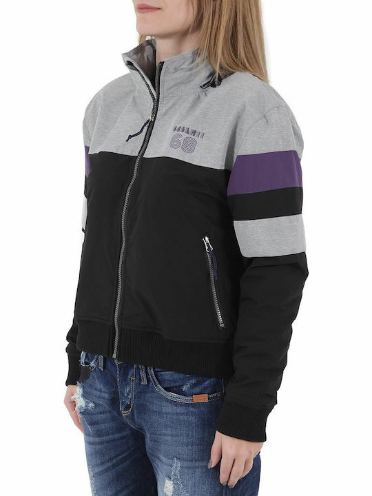 Basehit Women's Short Sports Jacket Waterproof and Windproof for Winter