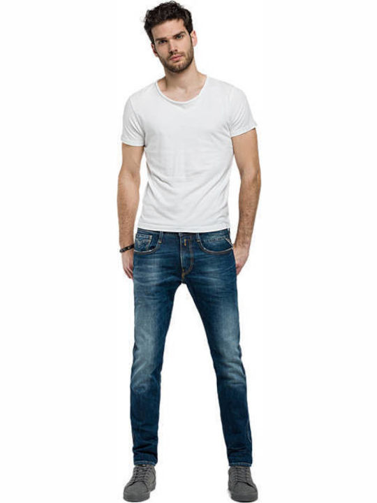 Replay Anbass Slim Fit Pantaloni de Bărbați din Jean în Croială Slim Albastru