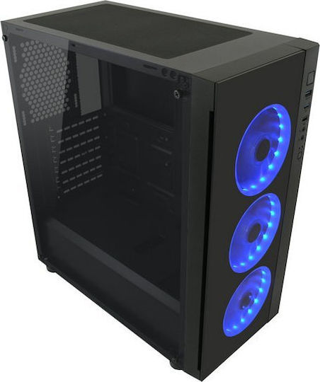 LC-Power Gaming 995B Light Box Midi Tower Κουτί Υπολογιστή με Πλαϊνό Παράθυρο και RGB Φωτισμό Μαύρο