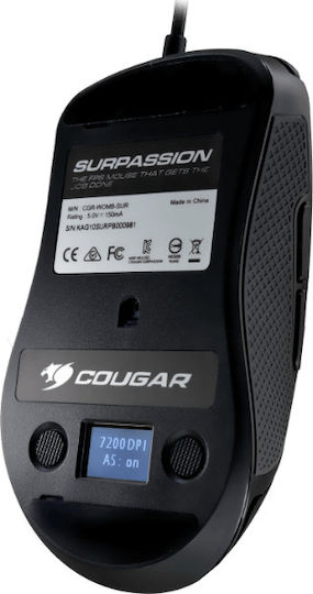 Cougar Surpassion RGB Gaming Ποντίκι 7200 DPI Μαύρο