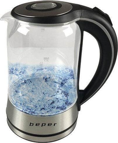 Beper Βραστήρας 1.7lt 2200W Ασημί