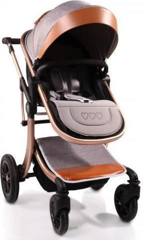 Moni Sofie Adjustable 2 in 1 Baby Stroller Suitable for Newborn Gray 11.5kg