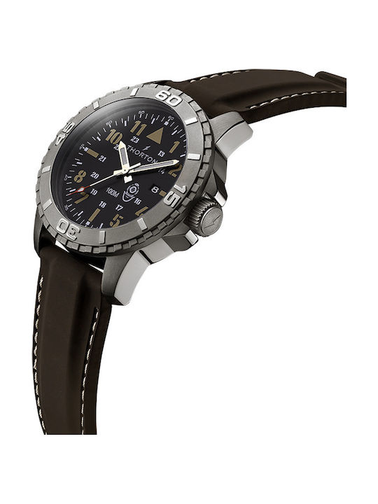 Thorton Odin Men's Watch 49mm Battery with Brown Rubber Strap