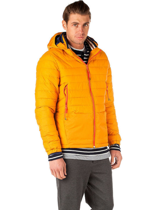 Scotch & Soda Basic Ανδρικό Χειμωνιάτικο Μπουφάν Puffer Κίτρινο