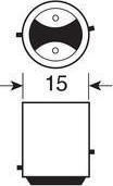 Lampa Λάμπες Αυτοκινήτου Double Filament Lamp P21/4W 12V 21W 2τμχ