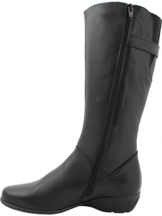 Anatomic Leather Women's Boots with Zipper / Rubber Black