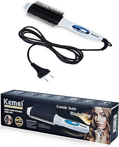 Kemei Ceramic Electric Brush for Straightening