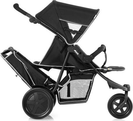 Hauck Freerider Количка за Близнаци Подходяща за Новоредено Черна 12.3kg